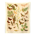 butterflies botanical print wall hanging tapestry roomtery
