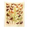 butterflies botanical print wall hanging tapestry roomtery