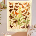 butterflies botanical print wall hanging tapestry roomtery