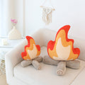 cute camp fire shaped aesthetic throw pillow roomtery