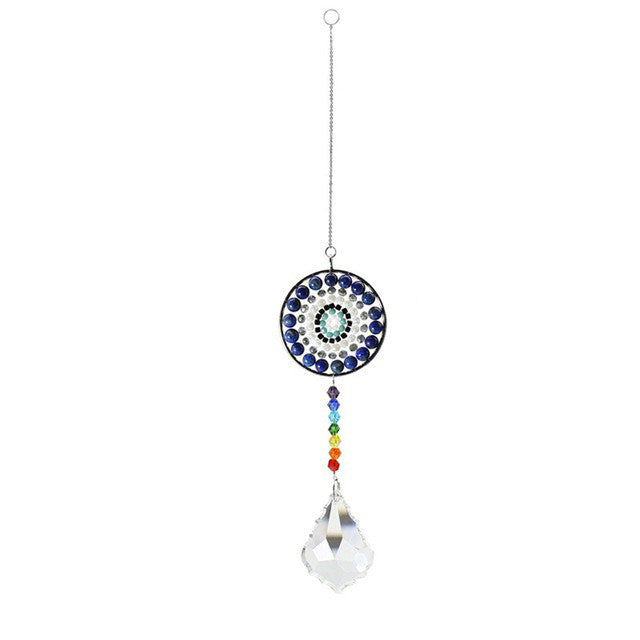 chakra circle light crystal suncatcher wall hanging rainbow maker lightcatcher crystal pendant shining hanging sun catcher roomtery