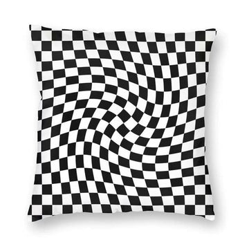 3D Checkered Cushion Cover