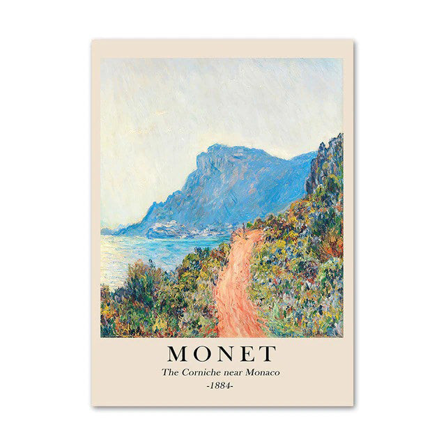 cloud monet art hoe aesthetic landscape scenery peisage oil painting wall art canvas posters roomtery