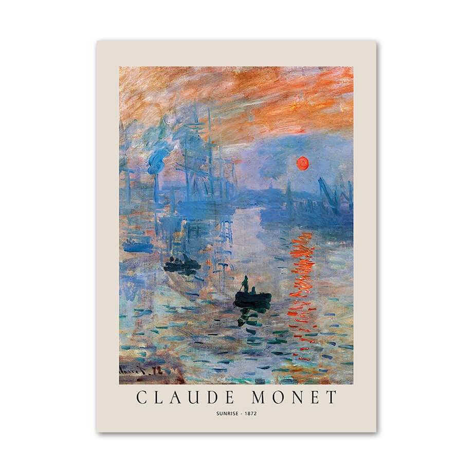 claude monet impressionist prints gallery wall art aesthetic posters roomtery