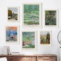 claude monet impressionist prints gallery wall art aesthetic posters roomtery