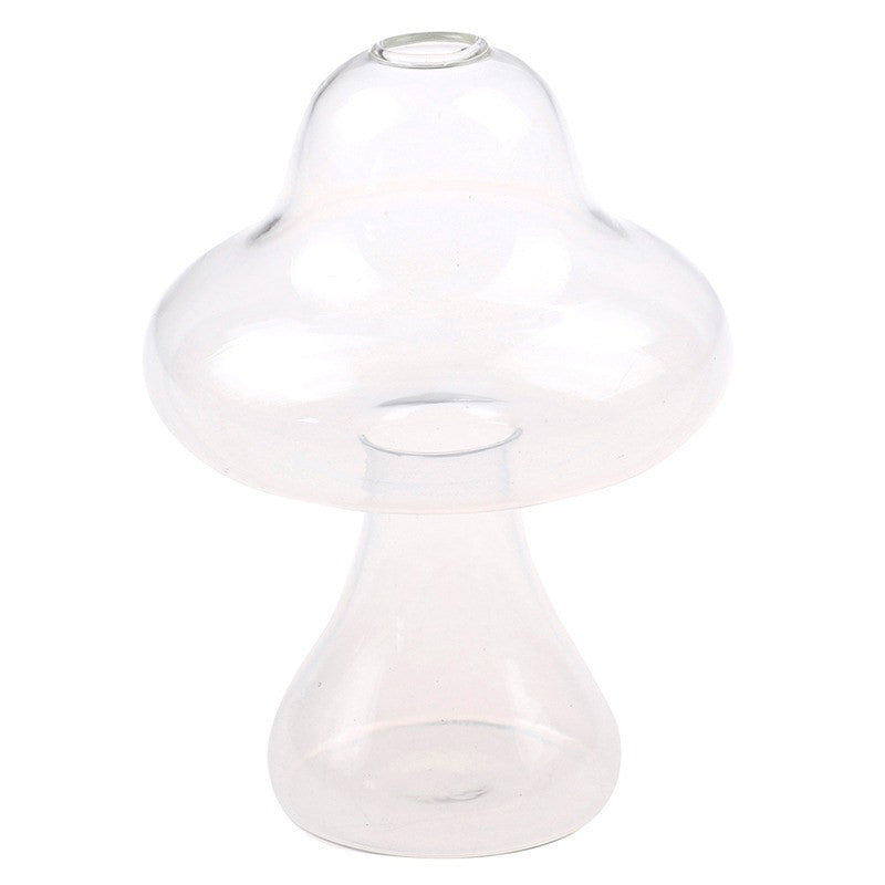 clear glass mushroom shaped vase aesthetic room decor roomtery