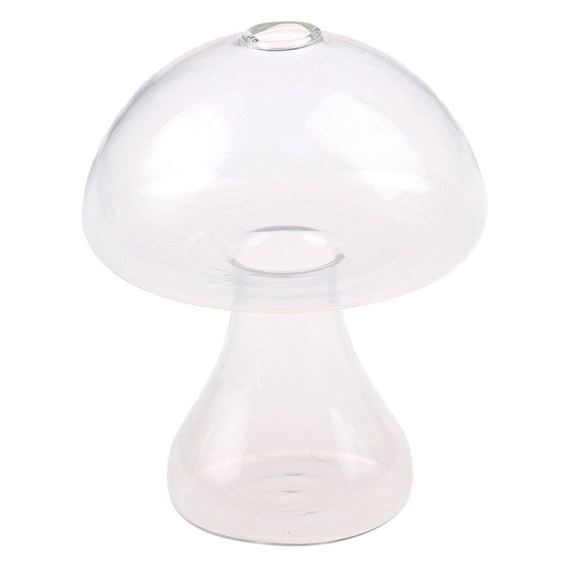 clear glass mushroom shaped vase aesthetic room decor roomtery