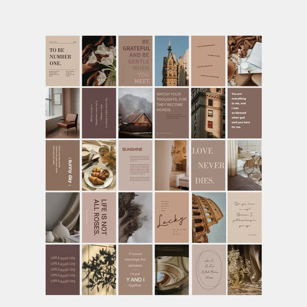 Shades & Quotes Wall Collage Cards Shop Online on roomtery