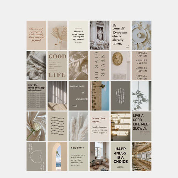 Shades & Quotes Wall Collage Cards Shop Online on roomtery