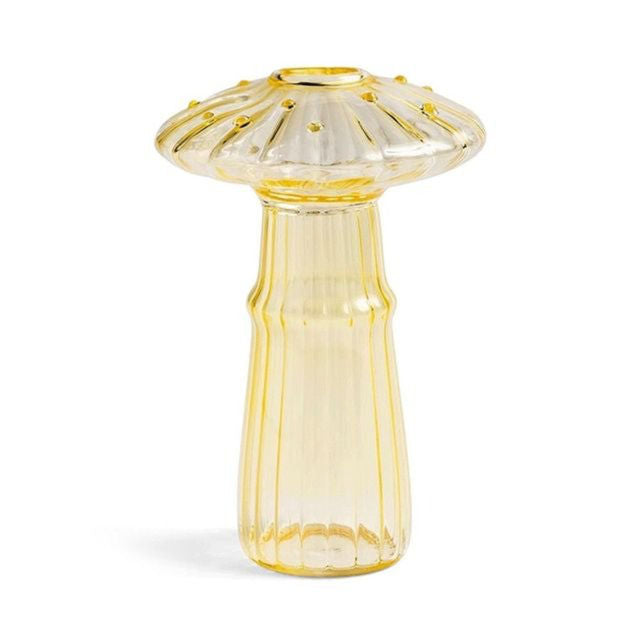 colored glass mushroom shaped vase fairycore aesthetic room decor roomtery