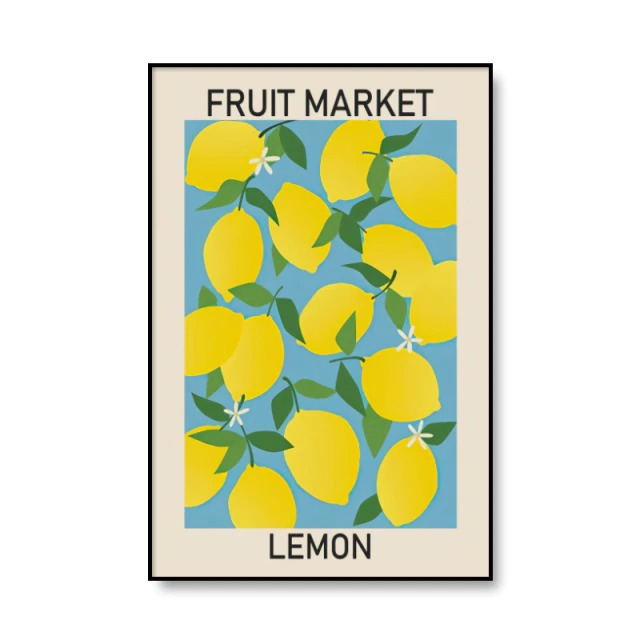 Pastel Fruits Gallery Wall Canvas Posters - Shop Online on roomtery