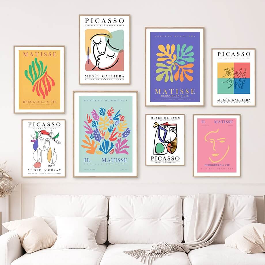 colorful matisse gallery wall art prints aesthetic posters roomtery