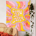 indie aesthetic hippie 70s retro style wall hanging aesthetic tapestry roomtery