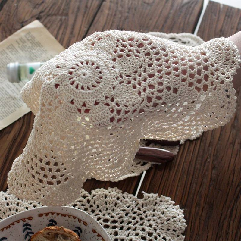 vintage crochet coquette aesthetic placemat desk decor roomtery