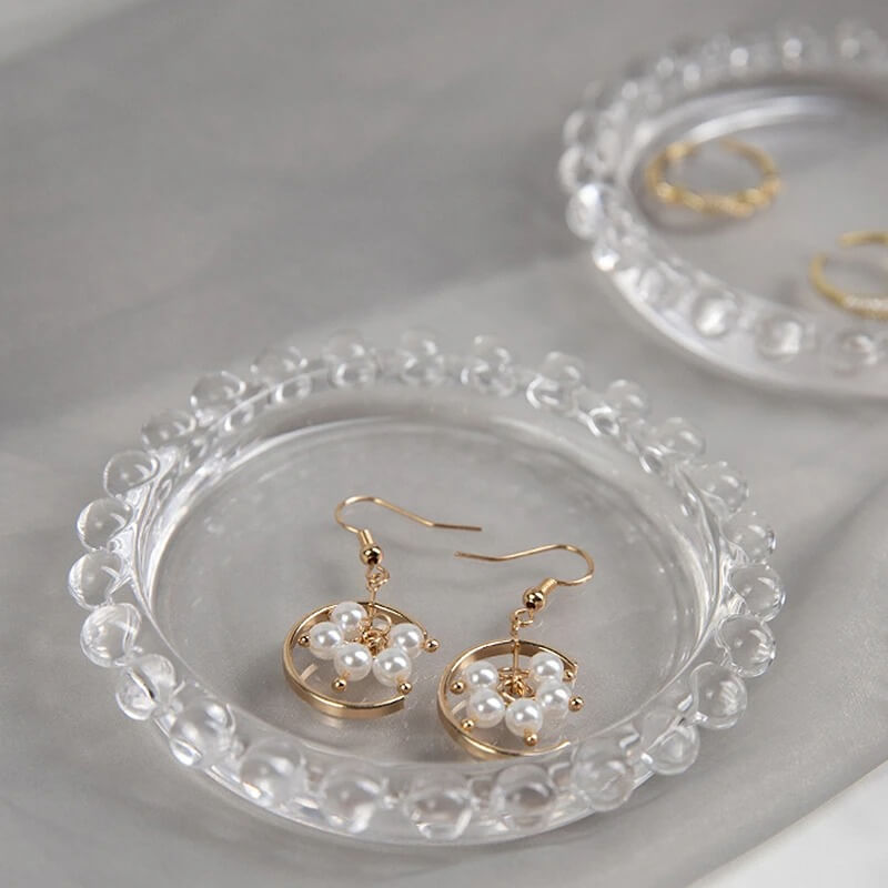 coquette aesthetic glass jewelry tray roomtery