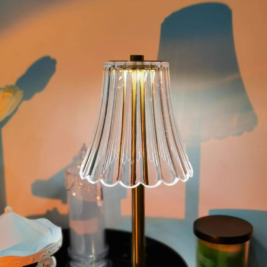 coquette aesthetic vintage retro brass table lamp roomtery