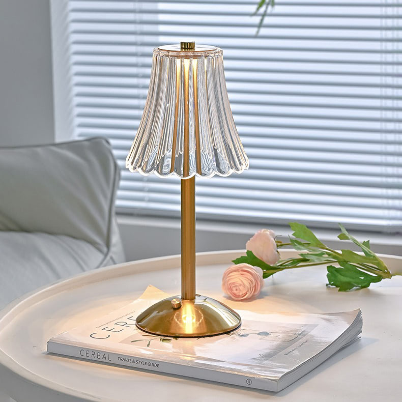 coquette aesthetic vintage retro brass table lamp roomtery