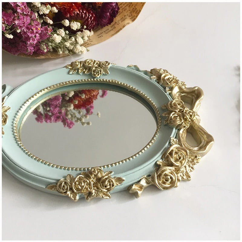 coquette aesthetic room vintage rococo retro hand mirror roomtery