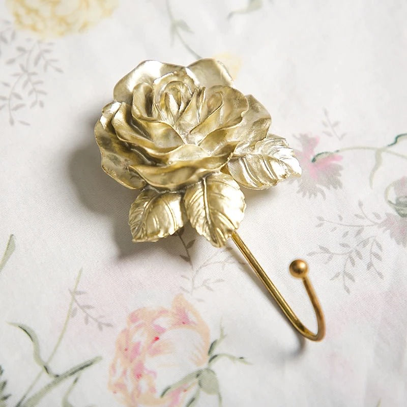 coquette aesthetic ceramic wall hanging hook key holder rose shaped roomtery