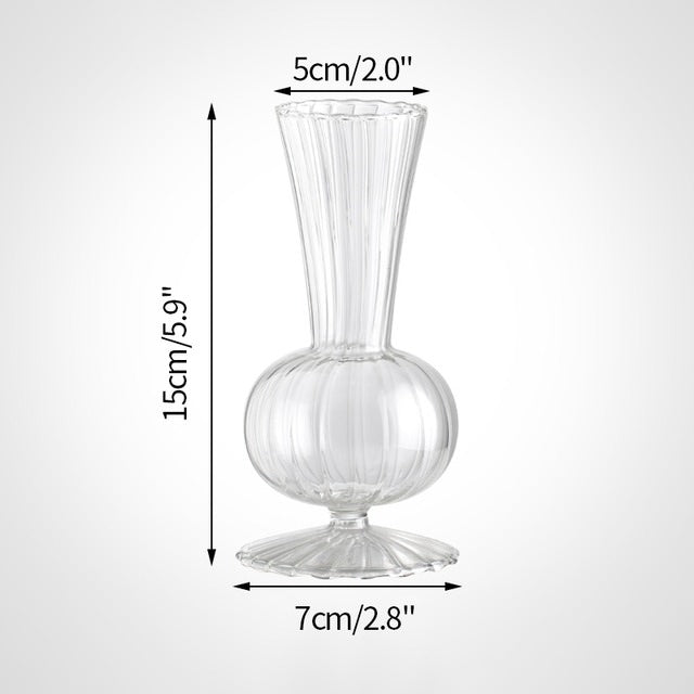 cottagecore aesthetic vintage ribbed style glass vase roommtery