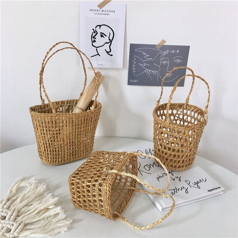 cottagecore aesthetic woven wicker basket storage and decor roomtery