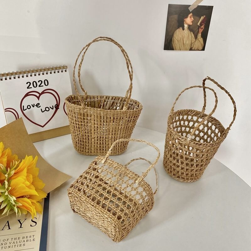 cottagecore aesthetic woven wicker basket storage and decor roomtery