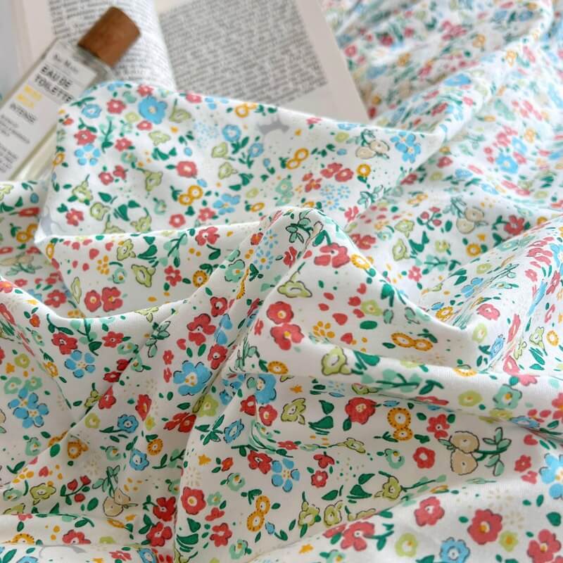 cottagecore aesthetic grandma flower pattern bedding set roomtery