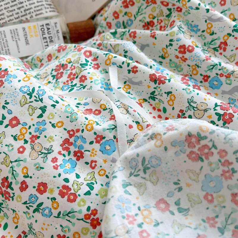 cottagecore aesthetic grandma flower pattern bedding set roomtery