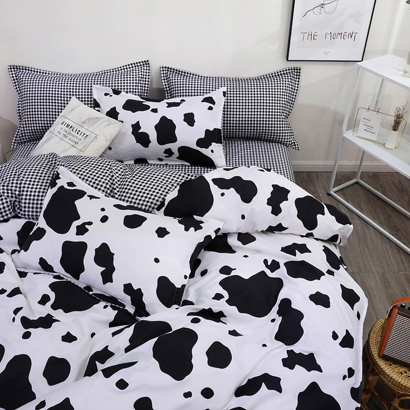 cow print indie room aesthetic bedding set roomtery