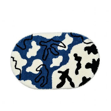 cow spots print accent rug indie room aesthetic decor roomtery