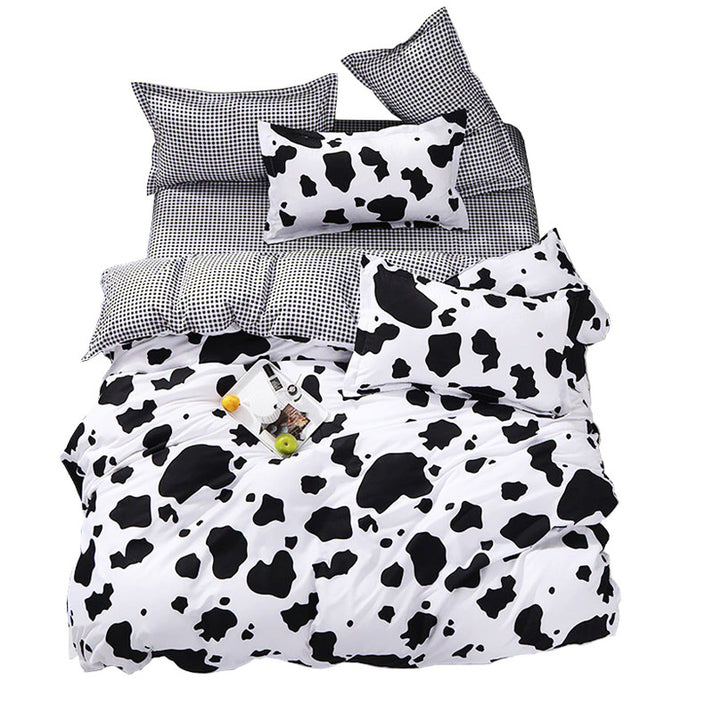 Cow Print Bedding Set Indie Aesthetic Bedding Roomtery