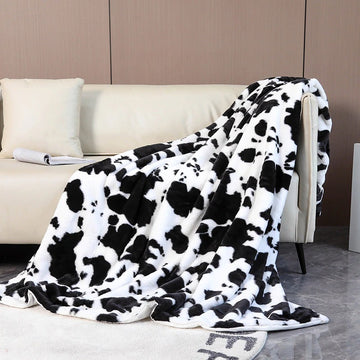 cow spots throw blanket bed cover indie room aesthetic decor roomtery