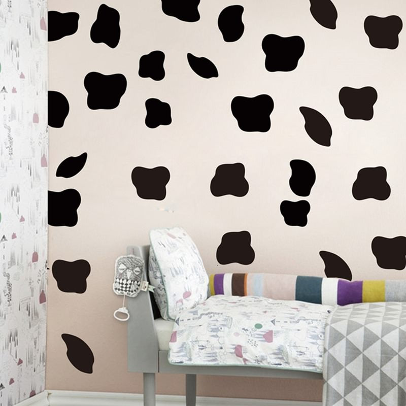 cow spots wall stickers indie aesthetic room decor roomtery