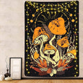 halloween mushroom orange color wall decor aesthetic tapestry roomtery