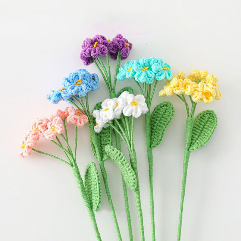 crochet forget-me-not aesthetic artificial flowers decor roomtery