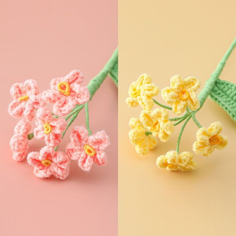 crochet forget-me-not aesthetic artificial flowers decor roomtery