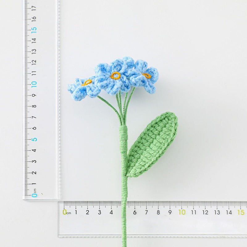 crochet forget-me-not aesthetic artificial flowers decor roomtery
