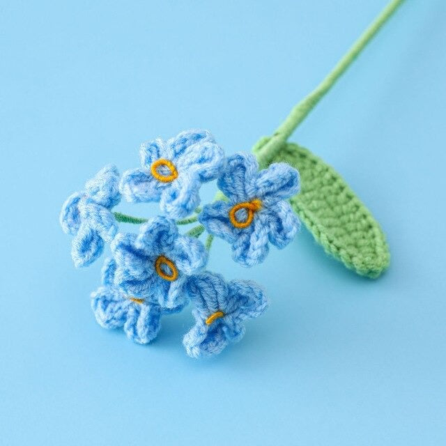 crochet forget-me-not aesthetic artificial flowers decor roomtery
