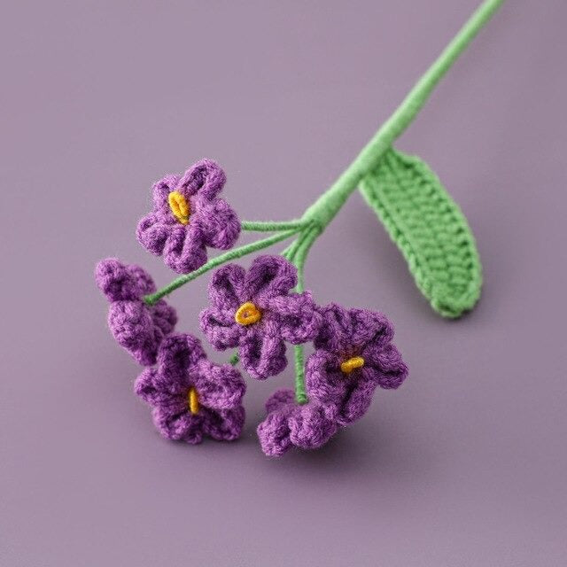 crochet forget-me-not aesthetic artificial flowers decor roomtery
