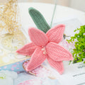 crochet lily flower artificial bouquet aesthetic decor roomtery