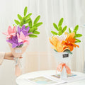 crochet lily flower artificial bouquet aesthetic decor roomtery