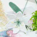 crochet lily flower artificial bouquet aesthetic decor roomtery