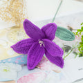 crochet lily flower artificial bouquet aesthetic decor roomtery