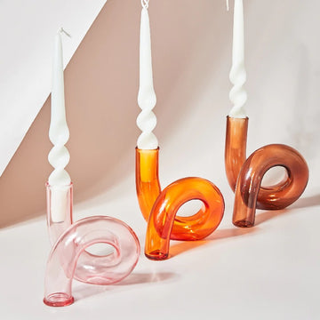 Curved Tube Candle Holder