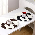 cute tufted soft curvy checkered mini rug seat cushion roomtery