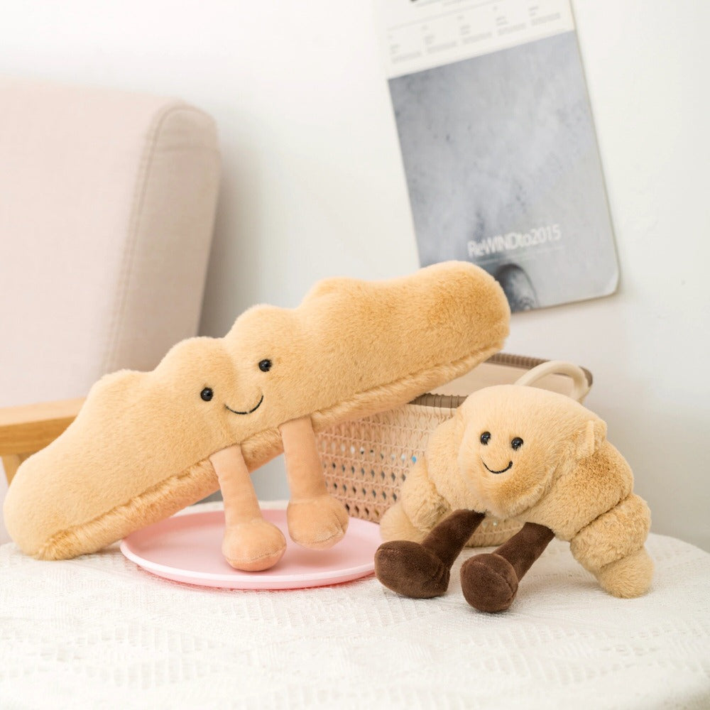cute aesthetic plush toy soft baguette bread toy roomtery