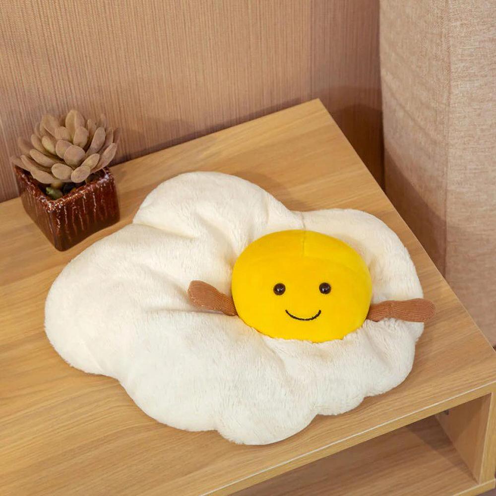 cute fried egg aesthetic plush toy room decor roomtery