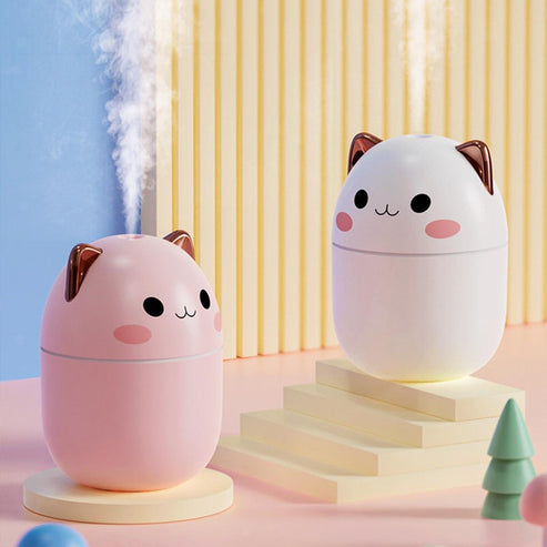 Kawaii Cat Mini Desktop Humidifier | Kawaii Aesthetic Room Desk Decor
