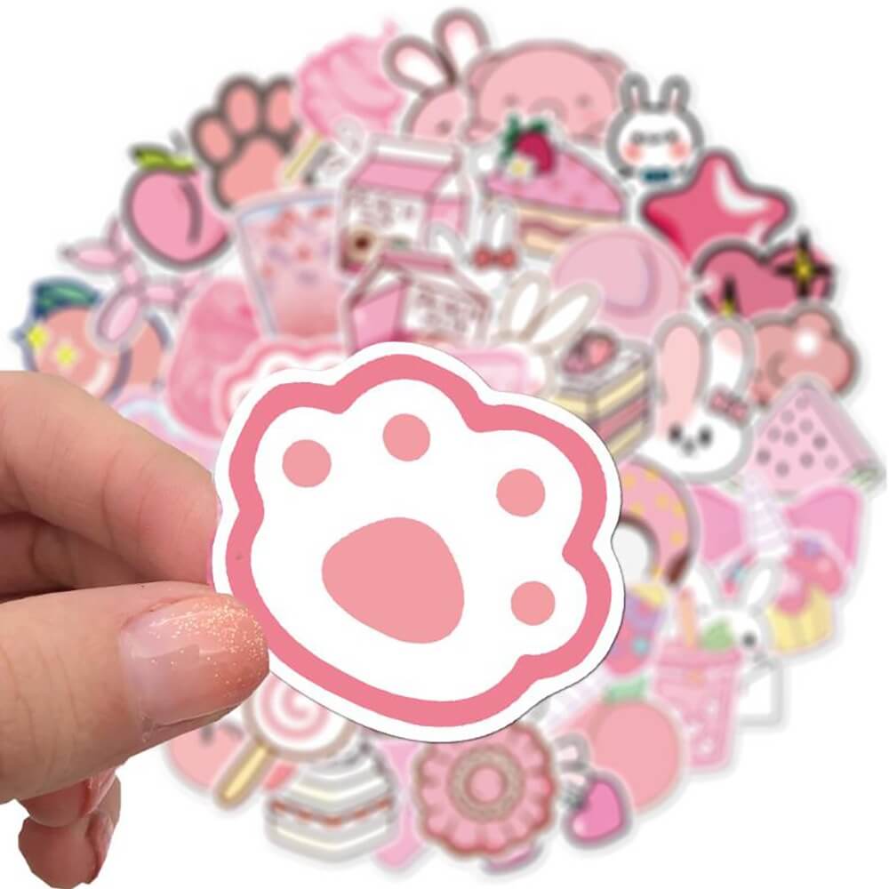 cute pastel pink kawaii aesthetic stickers roomtery