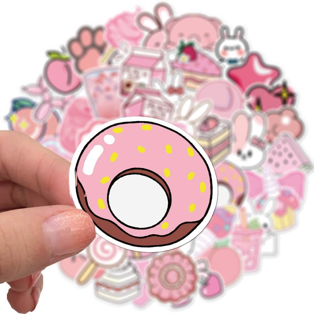cute pastel pink kawaii aesthetic stickers roomtery